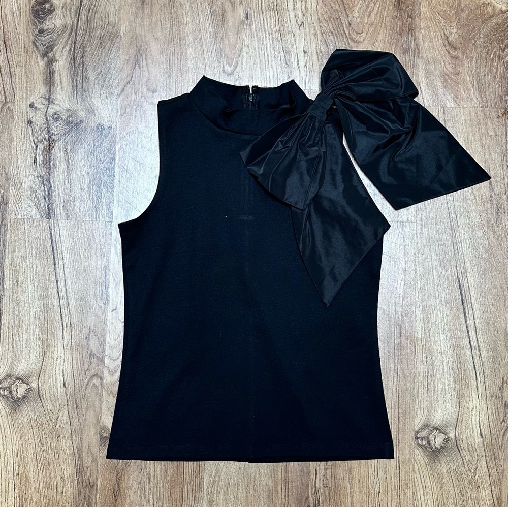 NWT Ann Taylor Mock Neck Sleeveless Bow Tank Top